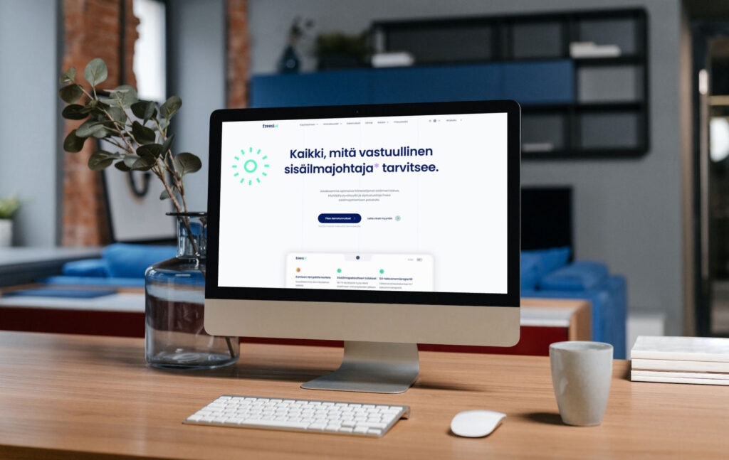 Freesi verkkosivut tietokoneella