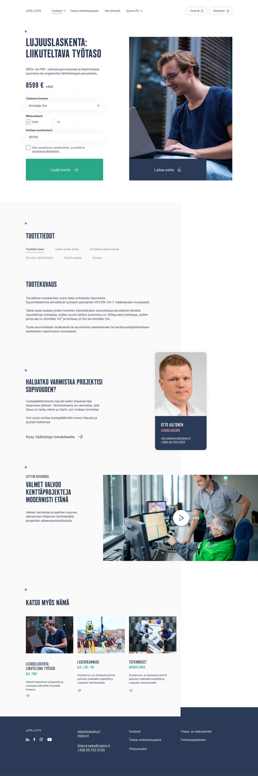 Rejlers Webstore tuotenäkymä